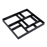 Wellco 17.7 in. x 15.7 in. x 1.5in. Black Plastic DIY Paver Mold Reusable Concrete Stepping Stone Paver Walk Way Mold