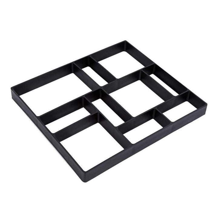 Wellco 17.7 in. x 15.7 in. x 1.5in. Black Plastic DIY Paver Mold Reusable Concrete Stepping Stone Paver Walk Way Mold