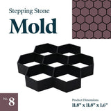Yard Elements Concrete Stepping Stone Molds Reusable DIY Paver Pathway Maker for Gardens, Walkways, Outdoor Patios (Mold 6)