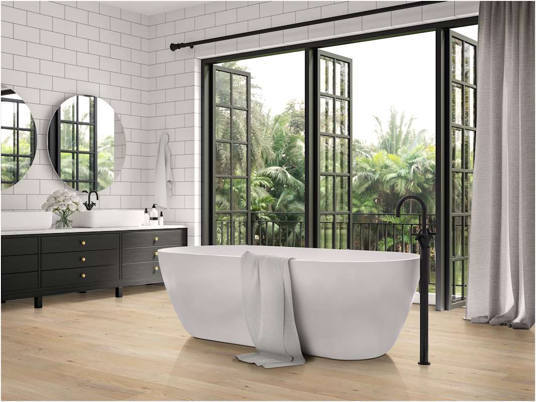 MSI Woodhills Waterproof Wood 6-1/2" x 48" Smooth Engineered Hardwood Flooring, Low Gloss, Estate Oak – Carton Covers 21.67 sq. ft.