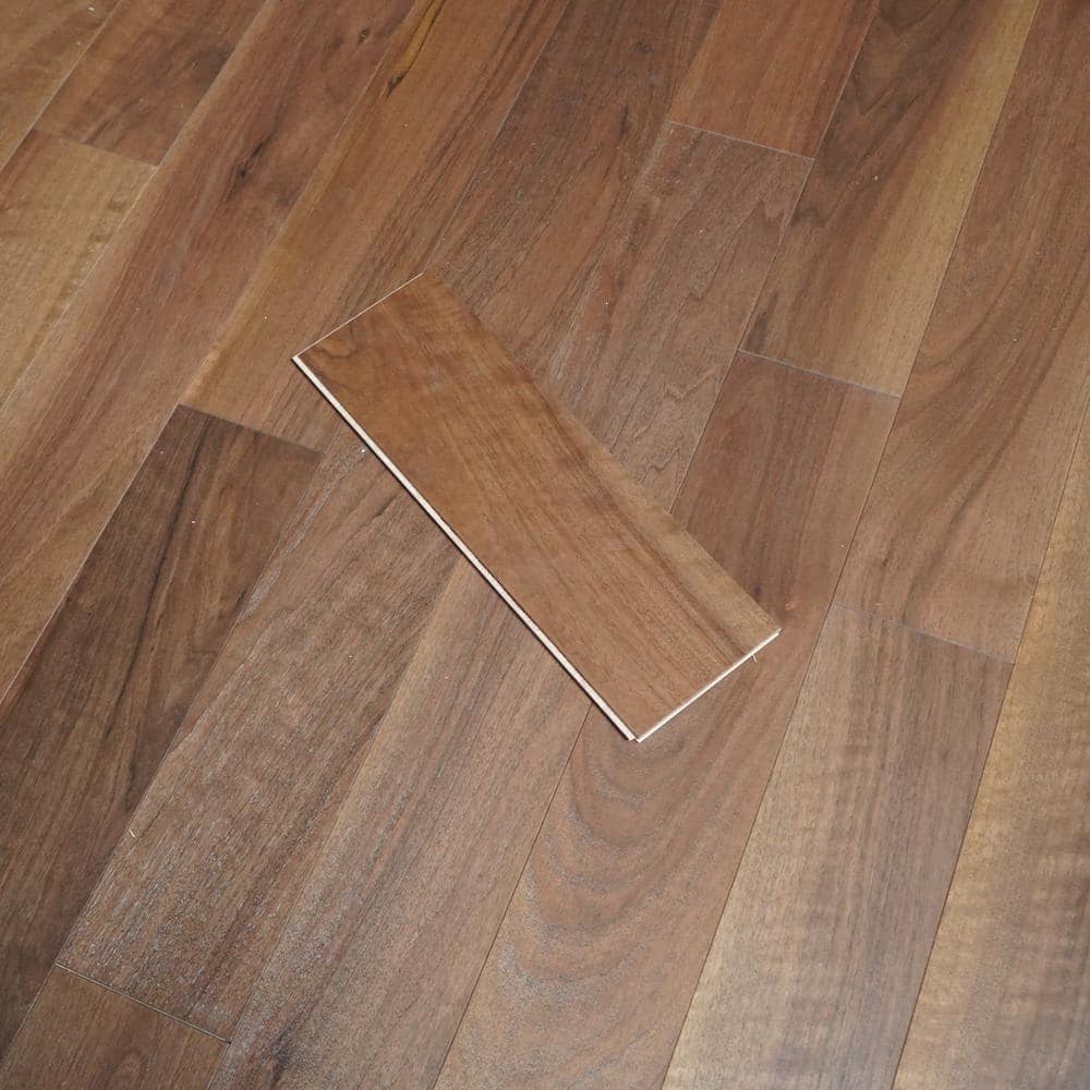 Dekorman Muenchen Walnut 1/2 in. T x 5 in. W Tongue and Groove Smooth Texture Engineered Hardwood Flooring (26.25 sq. ft./Case)