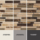 MSI Stonegate Interlocking 12 in. x 12 in. x 8 mm Glass Stone Blend Mesh-Mounted Mosaic Wall Tile (1 sq. ft.)
