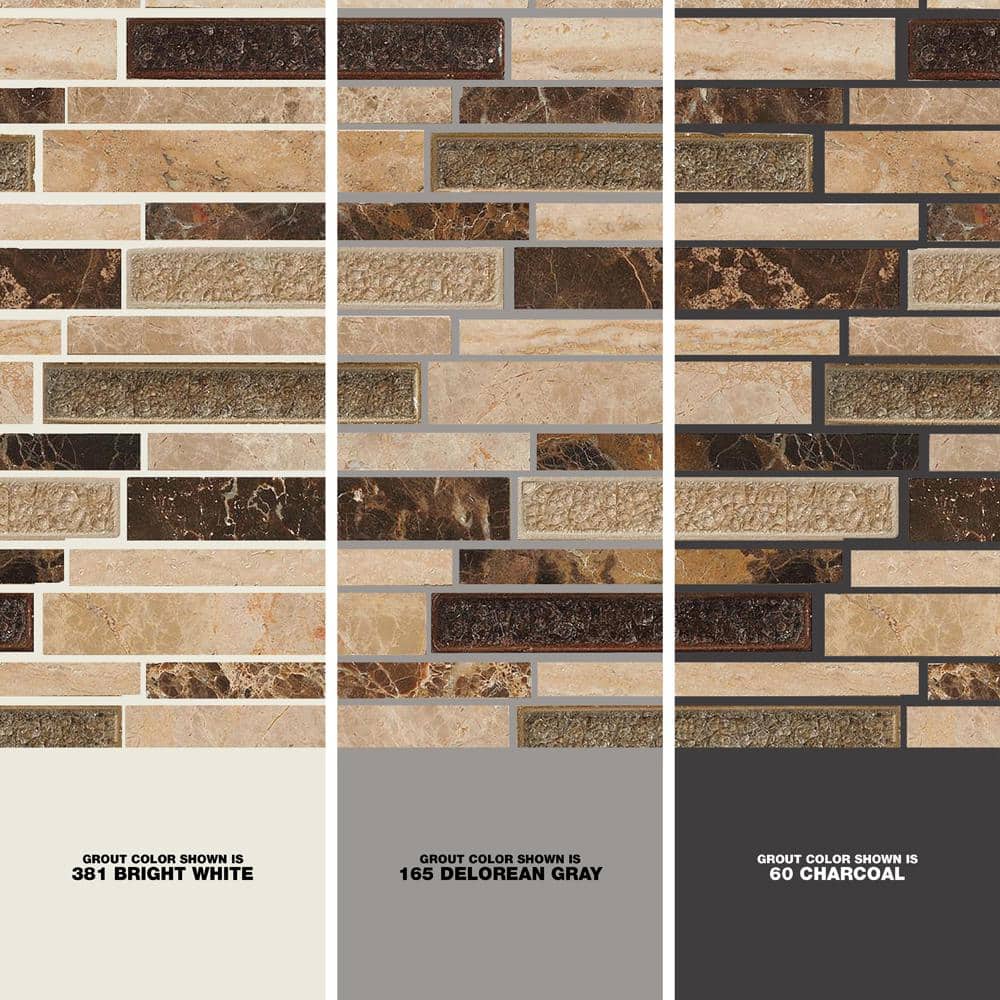 MSI Stonegate Interlocking 12 in. x 12 in. x 8 mm Glossy Glass/Stone Blend Mesh-Mounted Mosaic Wall Tile (1 sq. ft.)