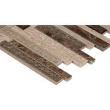 MSI Stonegate Interlocking 12 in. x 12 in. x 8 mm Glass Stone Blend Mesh-Mounted Mosaic Wall Tile (1 sq. ft.)