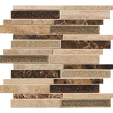 MSI Stonegate Interlocking 12 in. x 12 in. x 8 mm Glossy Glass/Stone Blend Mesh-Mounted Mosaic Wall Tile (1 sq. ft.)