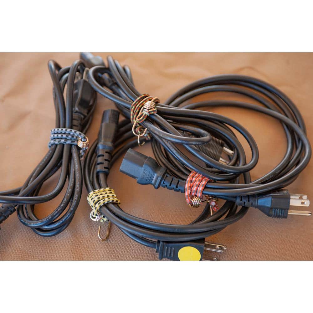 Keeper 10 in. Mini Bungee Cord with Hooks (4-Pack)