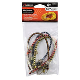 Keeper 10 in. Mini Bungee Cord with Hooks (4-Pack)