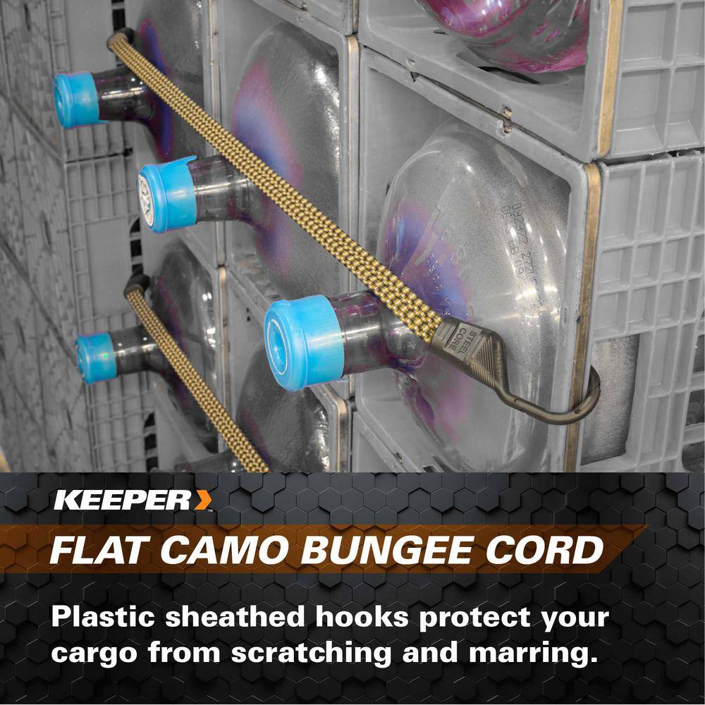 Keeper 32 in. Flat Camo Ultra Bungee Cord with Hooks