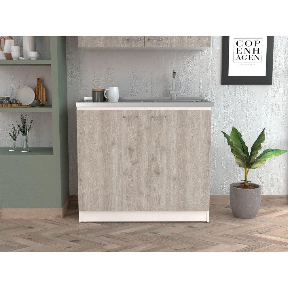Aoibox Freestanding Multi-Color Stainless Steel Laundry Sink with Cabinet