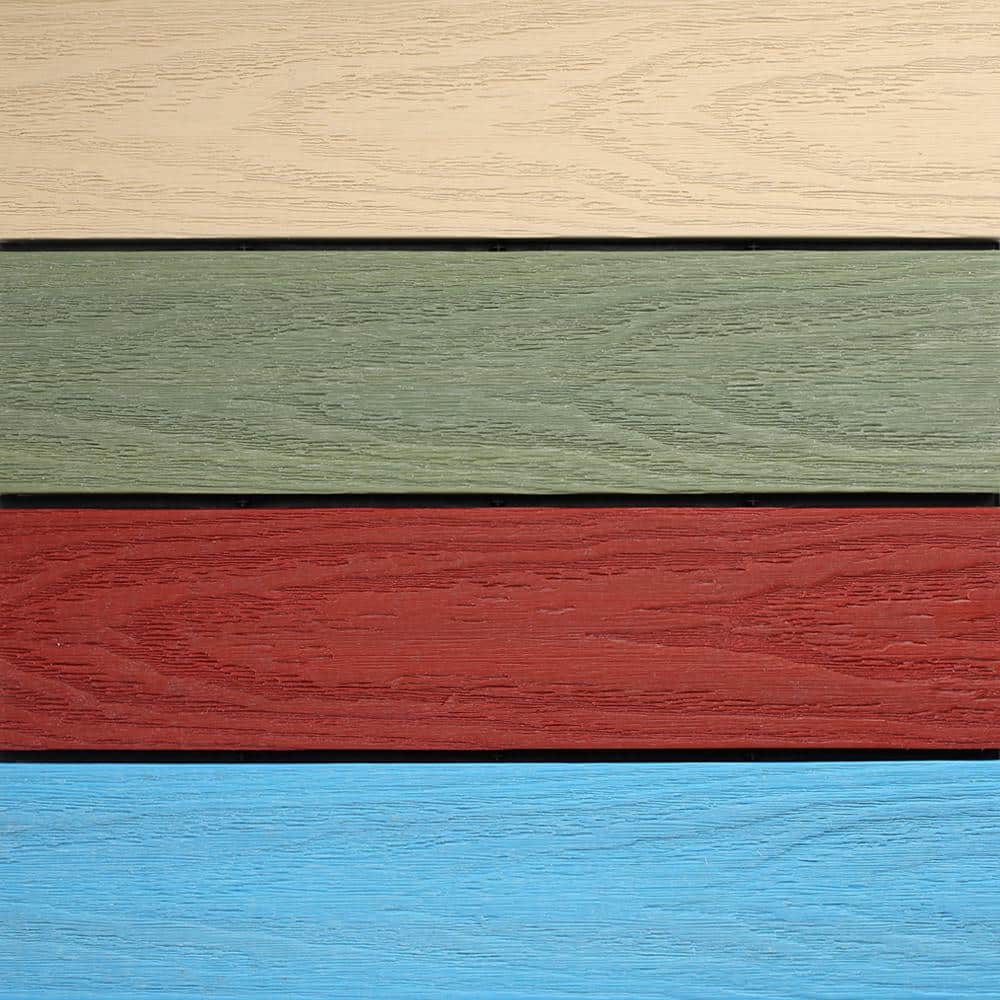 NewTechWood UltraShield Naturale 1 ft. x 1 ft. Composite Quick Deck Outdoor Deck Tile Sample in Multicolor