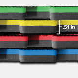 Norsk Reversible Multi-Purpose 24 in. x 24 in. Interlocking Multi-Color Foam Flooring Recyclamat (4-Pieces)