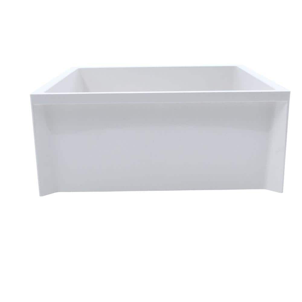 MUSTEE 24 in. x 24 in. Fiberglass Service Mop Basin