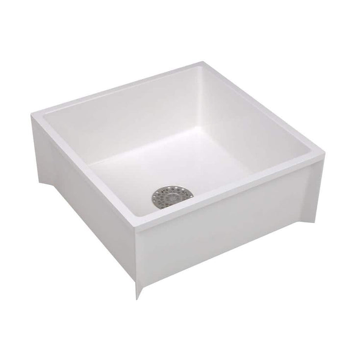 MUSTEE 24 in. x 24 in. Fiberglass Service Mop Basin