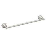 Moen Halle 18-in Spot Resist Brushed Nickel Wall-Mount Single Towel Bar, Model MY0318BN