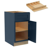 Newport 18 in. W x 24 in. D x 34.5 in. H Assembled Plywood Base Kitchen Cabinet in Mythic Blue with Cutlery Soft Cls RH
