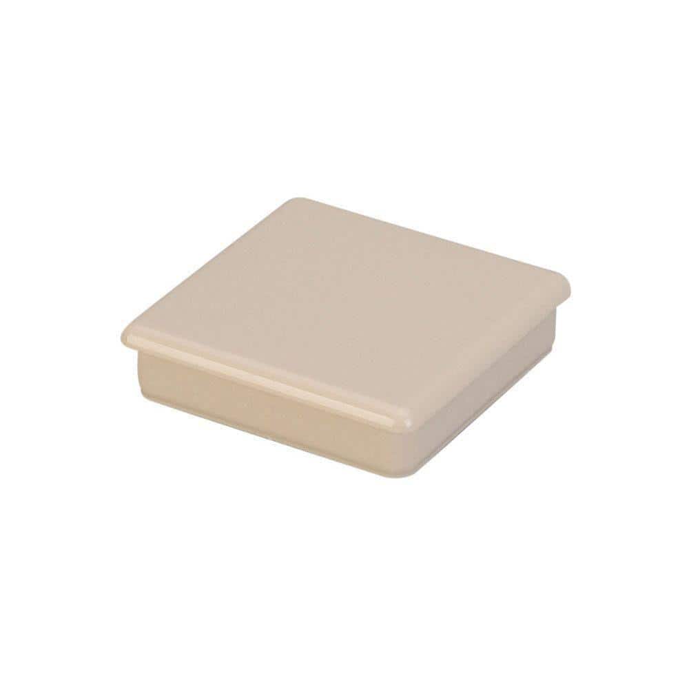 US Door and Fence 2 in. x 2 in. Navajo White Plastic Square Post Cap