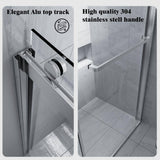 NANAWO 60 in. W x 74 in. H Double Sliding Frameless Shower Door in Polished Chrome with 5/16 in. Clear Tempered Glass