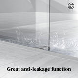 NANAWO 60 in. W x 74 in. H Double Sliding Frameless Shower Door in Polished Chrome with 5/16 in. Clear Tempered Glass
