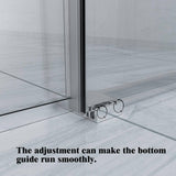 NANAWO HAIMA 54 in. W x 74 in. H Single Sliding Frameless Shower Door in Chrome with Clear 5/16 in. Glass