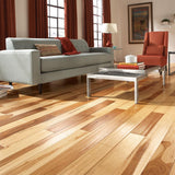 Blue Ridge Hardwood Flooring Natural Low Gloss Hickory 3/4 in. T x 3 in. W Smooth Solid Hardwood Flooring (24 sq.ft./case)