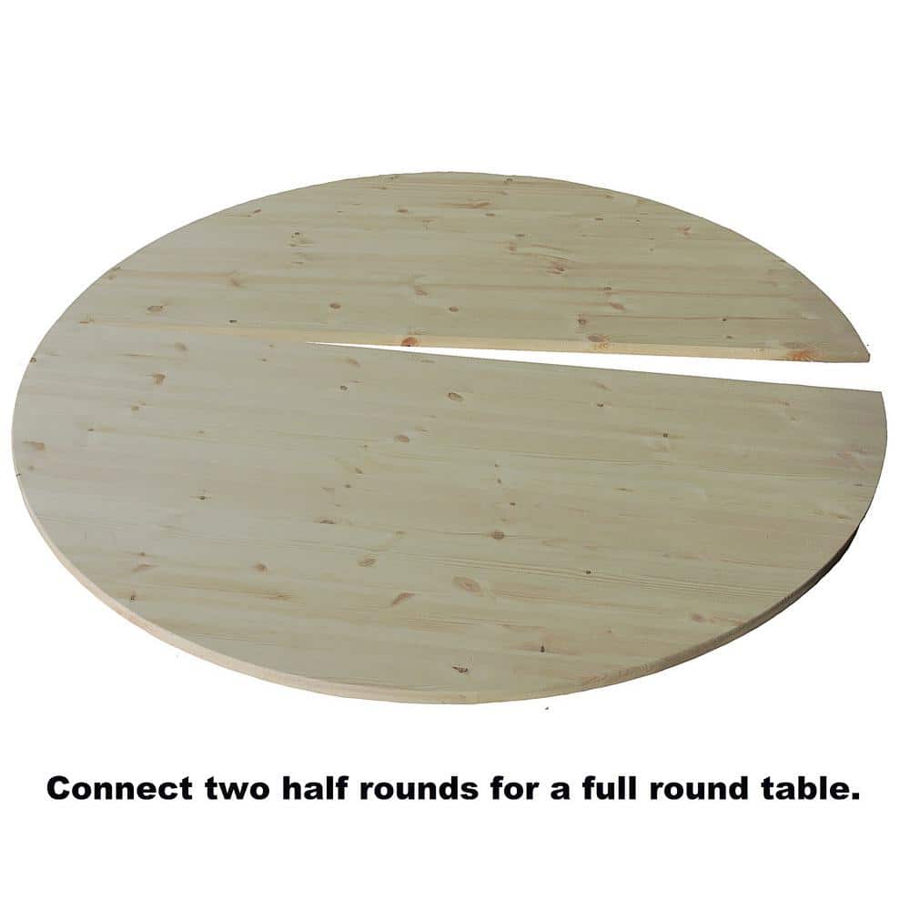 5/4 in. x 3 ft. x 6 ft. Allwood Half Round Pine Project Panel Table Top with Classic Roman Edge
