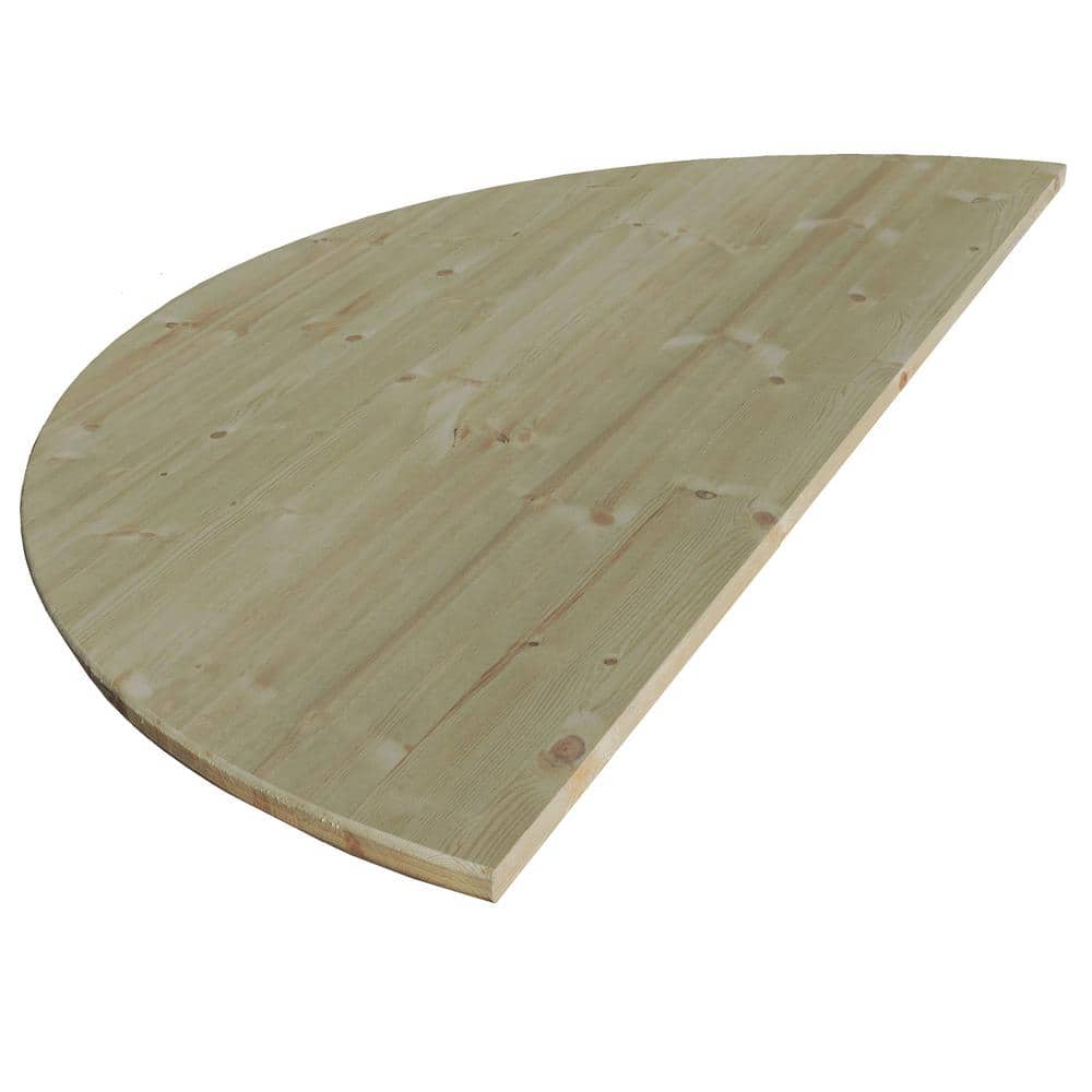 5/4 in. x 3 ft. x 6 ft. Allwood Half Round Pine Project Panel Table Top