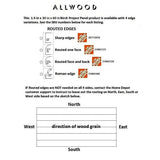Unbranded 1-1/2 in. x 30 in. x 60 in. Allwood Birch Project Panel/Island/Table Top with Routed Edges on One Face