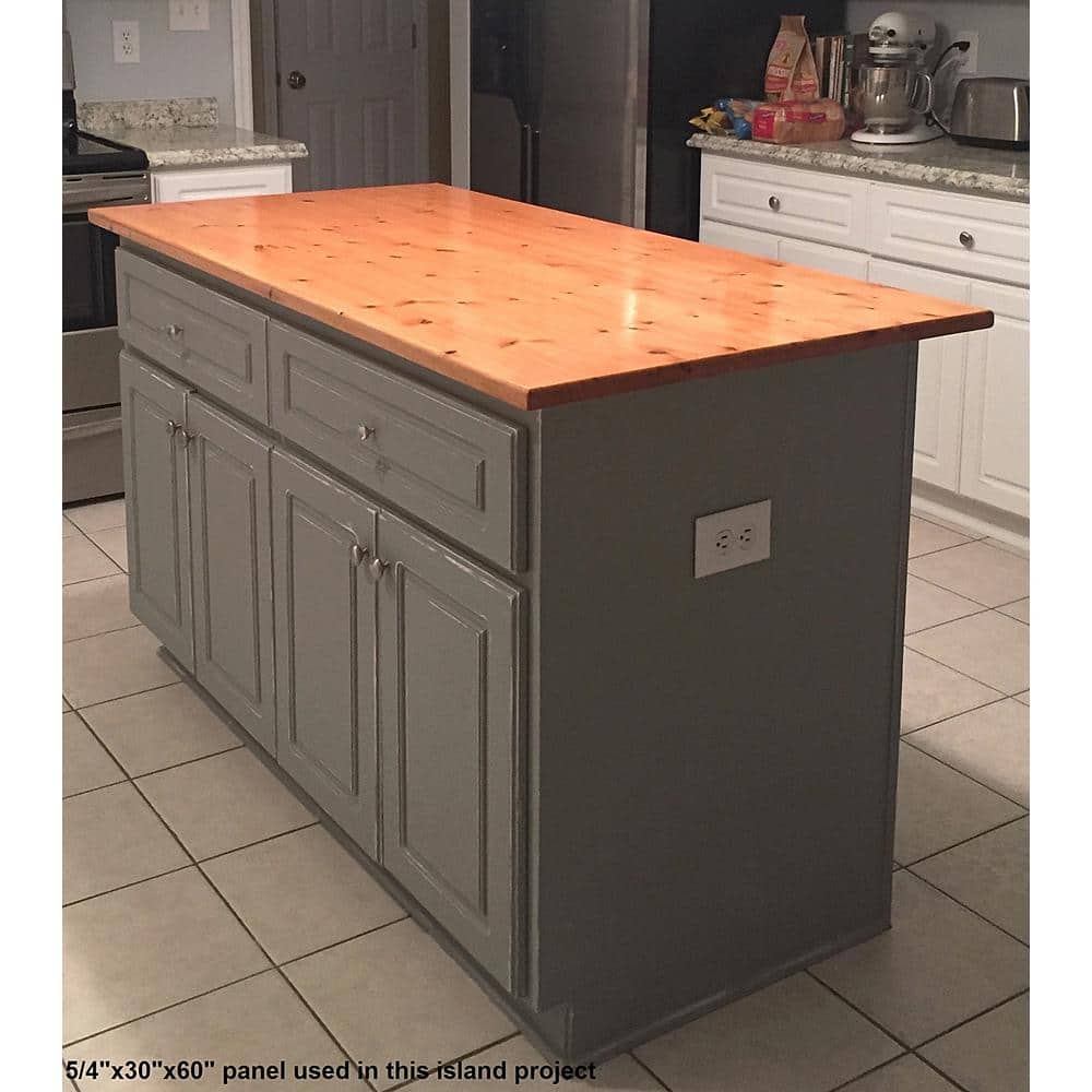 1 in. x 18 in. x 84 in. Allwood Pine Project Panel Table / Island Top with Routed Edges on 1 Face