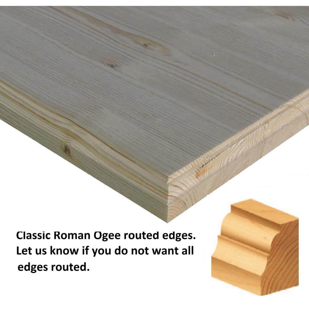 1 in. x 24 in. x 30 in. Allwood Pine Project Panel Table/Island Top with Classic Roman Edges