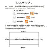 1 in. x 24 in. x 60 in. Allwood Pine Project Panel