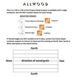 1 in. x 30 in. x 36 in. Allwood Pine Project Panel, Table Top