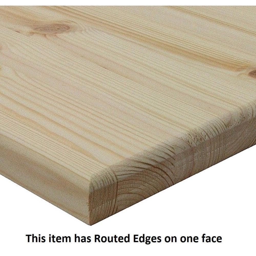 1 in. x 36 in. x 60 in. Allwood Pine Project Panel,Table Island Top with Routed Edges on One Face