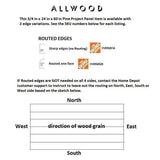 0.71 in. x 24 in. x 60 in. Allwood Pine Project Panel