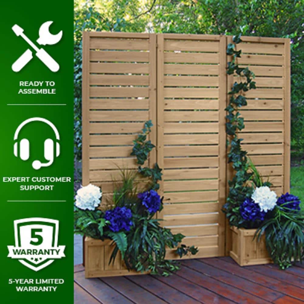 Yardistry 5' x 5' Wood Privacy Screen