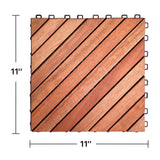 1 ft. x 1 ft. Solid Wood Deck Tile in Natural (10-Piece)