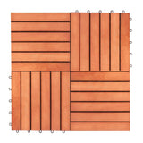 1 ft. x 1 ft. Eucalyptus Deck Tile in Natural Wood (10-Piece)