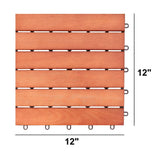 1 ft. x 1 ft. Eucalyptus Deck Tile in Natural Wood (10-Piece)