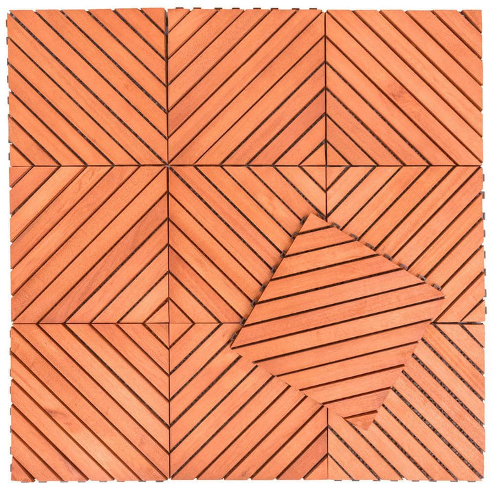 1 ft. x 1 ft. Eucalyptus Deck Tile in Natural Wood (10-Piece)