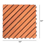 1 ft. x 1 ft. Eucalyptus Deck Tile in Natural Wood (10-Piece)