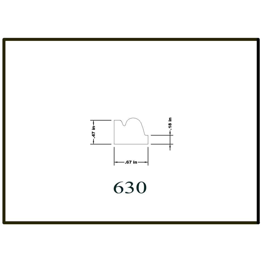 HOUSE OF FARA 1/2 in. x 3/4 in. x 8 ft. Hardwood Wood Cove Moulding