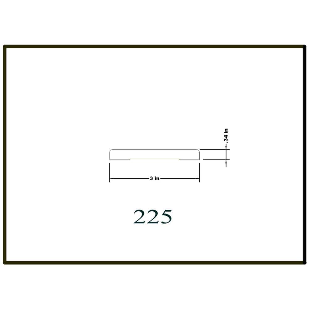 HOUSE OF FARA 11/32 in. x 3 in. x 86 in. Hardwood Mullion Casing Wood Moulding