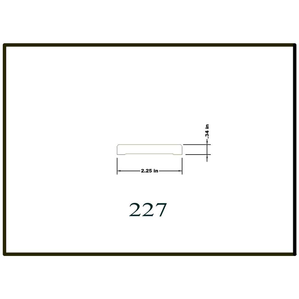 HOUSE OF FARA 11/32 in. x 2-1/4 in. x 84 in. Hardwood Mullion Casing Wood Molding