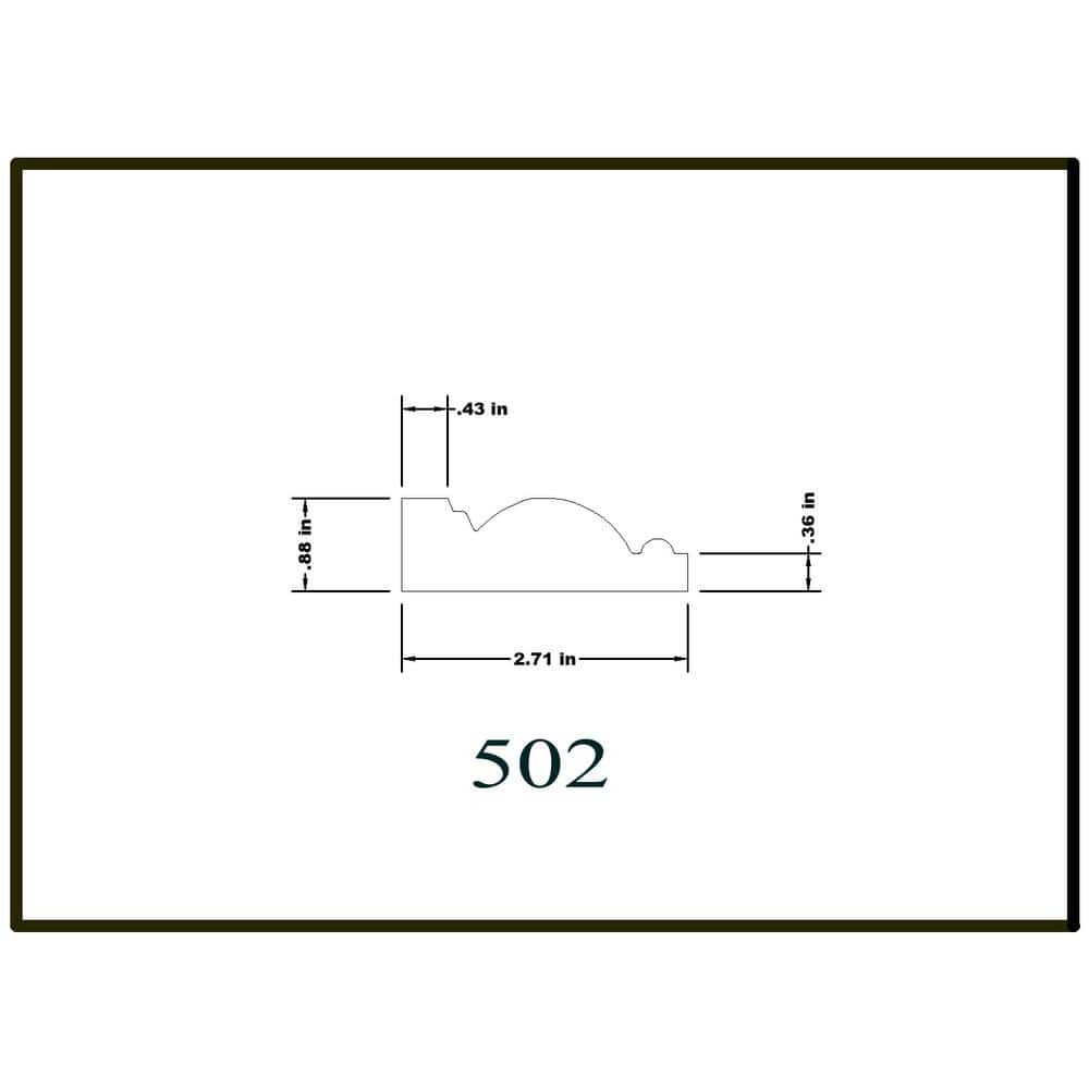 HOUSE OF FARA .88 in. x 2.71 in. x 84 in. Hardwood Wood Casing/Chair Rail Moulding