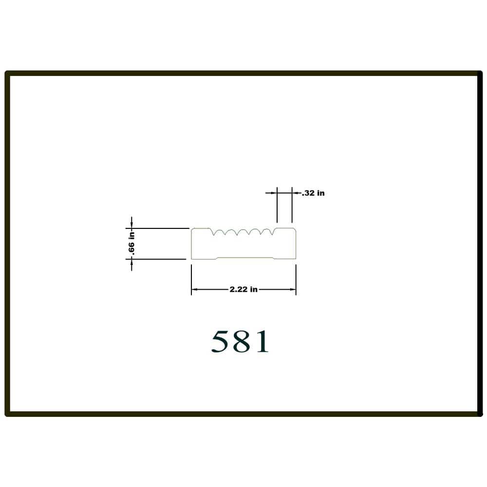 HOUSE OF FARA 0.66 in. x 2.25 in. x 8 ft. Basswood Wood Fluted Casing Moulding