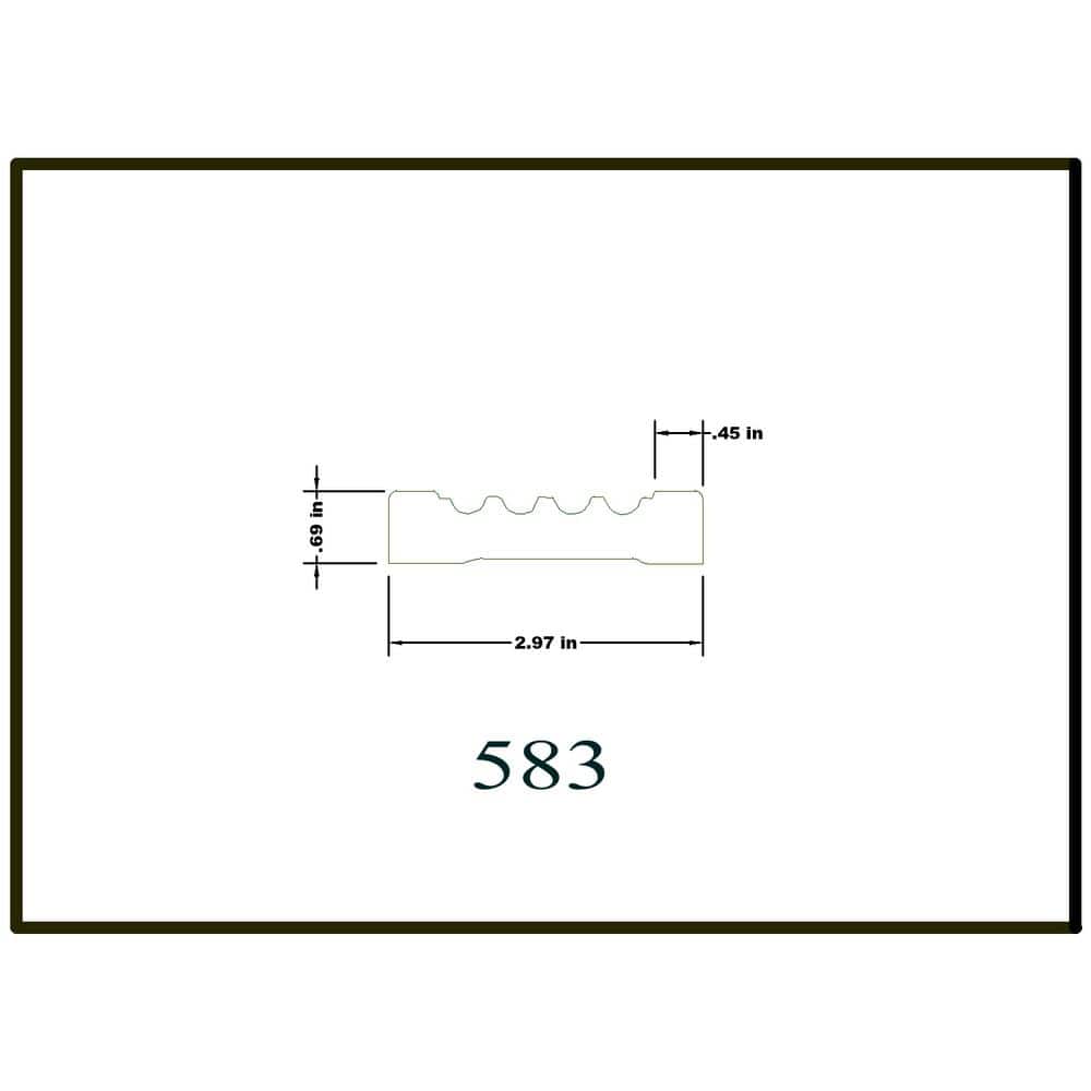 HOUSE OF FARA 583 - 3/4 in. x 3 in. x 8 ft. Basswood Wood Fluted Casing Molding