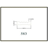 HOUSE OF FARA 583 - 3/4 in. x 3 in. x 8 ft. Basswood Wood Fluted Casing Molding