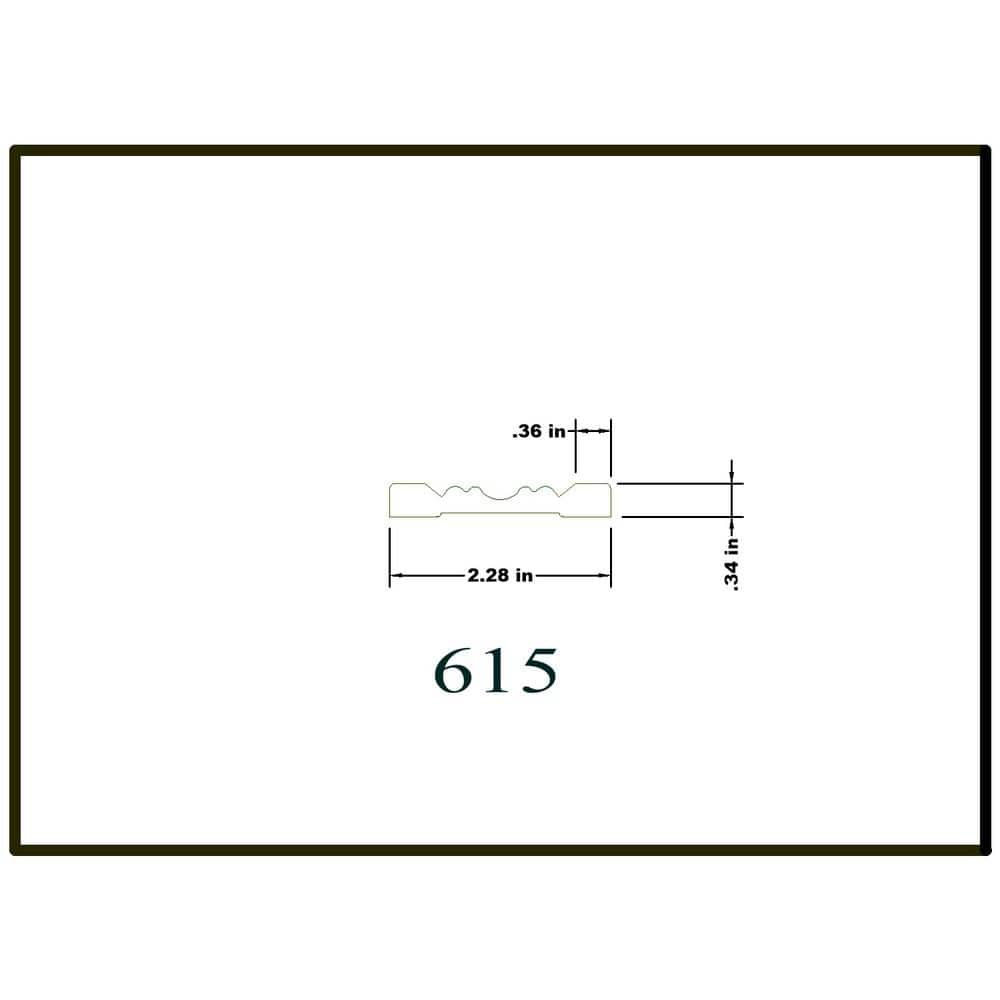 HOUSE OF FARA 3/8 in. x 2-1/4 in. x 7 ft. Hardwood Wood Fluted Casing/Chair Rail Moulding