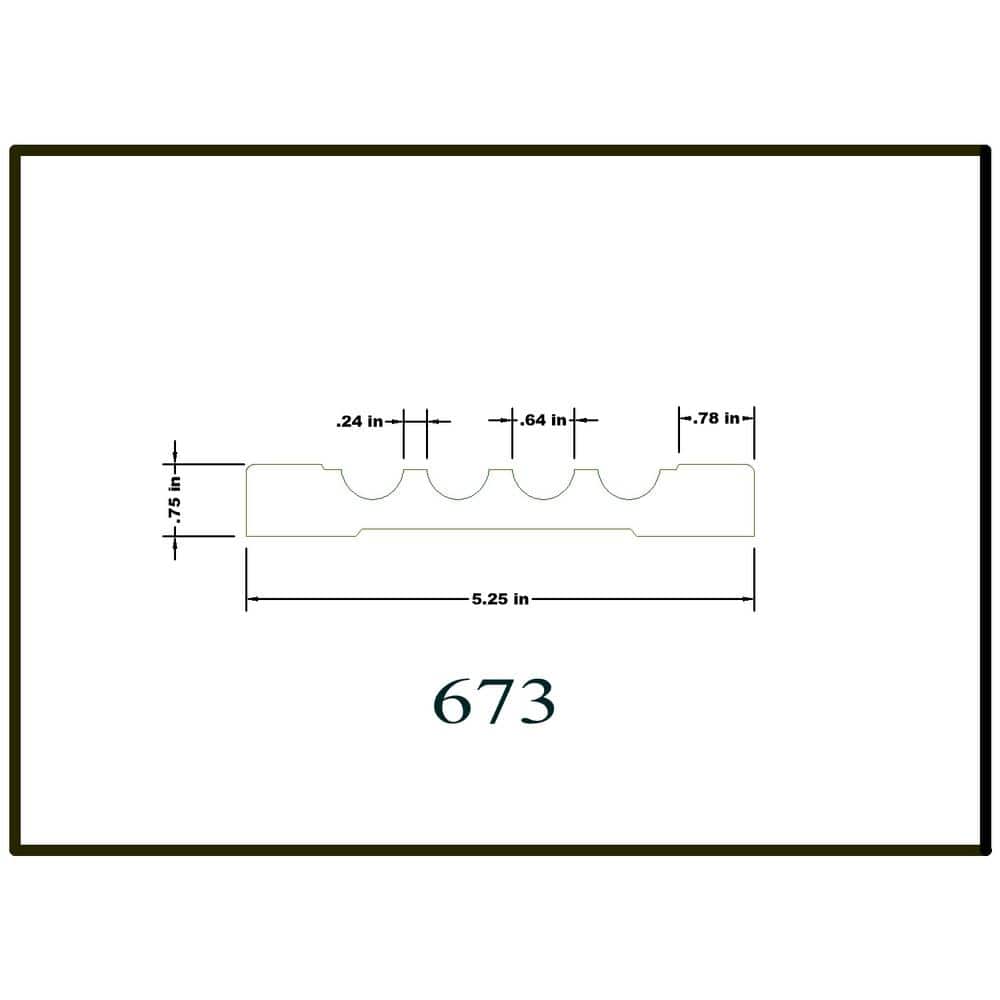 HOUSE OF FARA 3/4 in. x 5-1/4 in. x 7 ft. Basswood Wood Fluted Casing Moulding