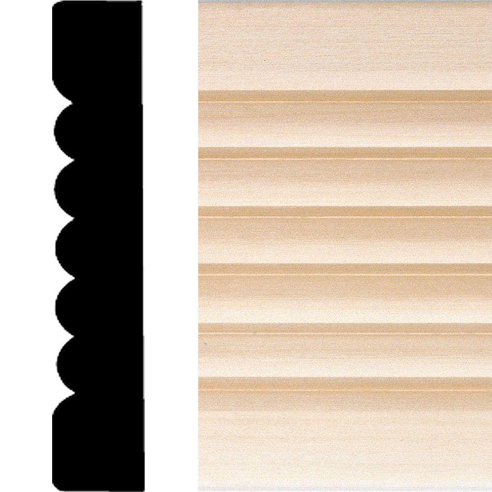 HOUSE OF FARA 737 - 3/4 in x 4 in. x 7 ft. Basswood Wood Ribbed Flute Casing Moulding