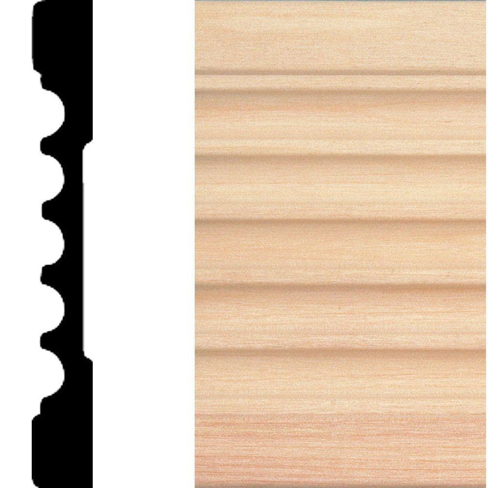HOUSE OF FARA 769 - 1/2 in. x 4 in. x 7 ft. Basswood Wood Fluted Casing Molding